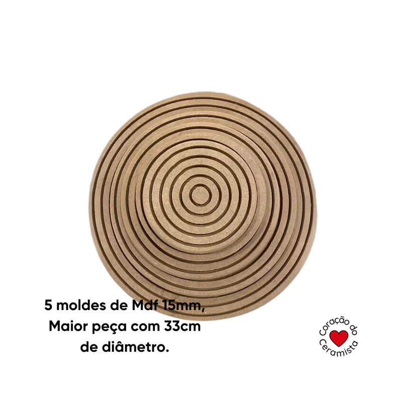 Moldes feitos em MDF para placa de argila diversos formatos diferentes