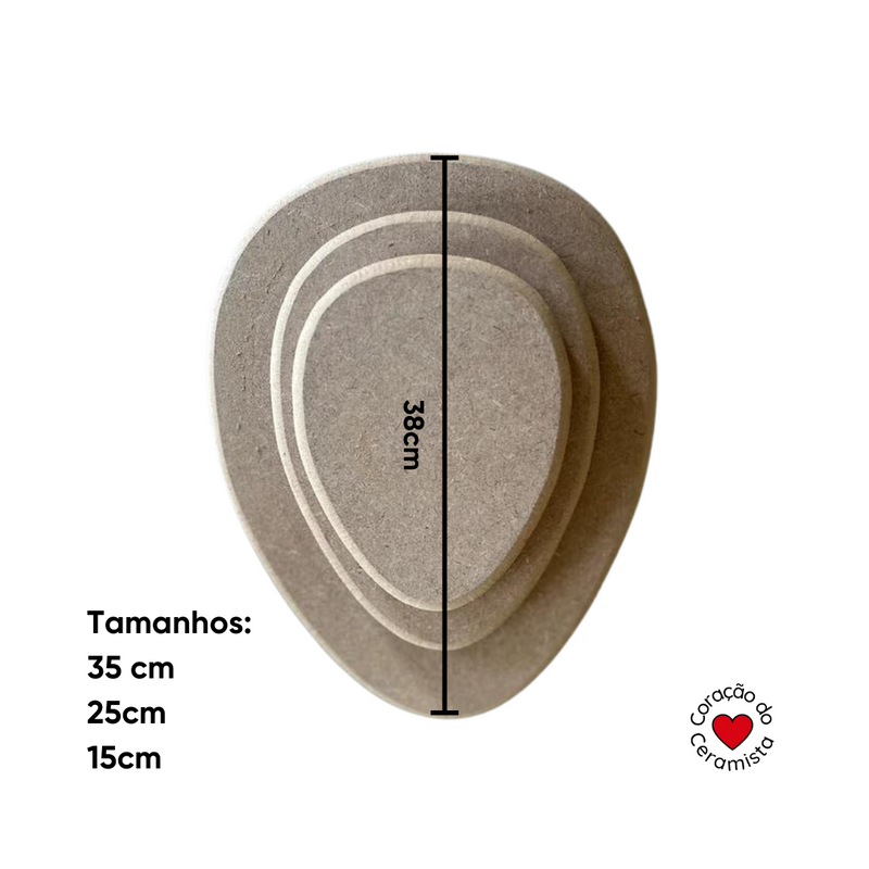 Moldes feitos em MDF para placa de argila diversos formatos diferentes