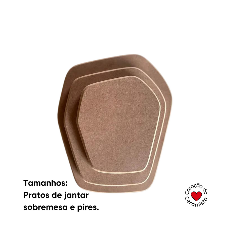 Moldes feitos em MDF para placa de argila diversos formatos diferentes