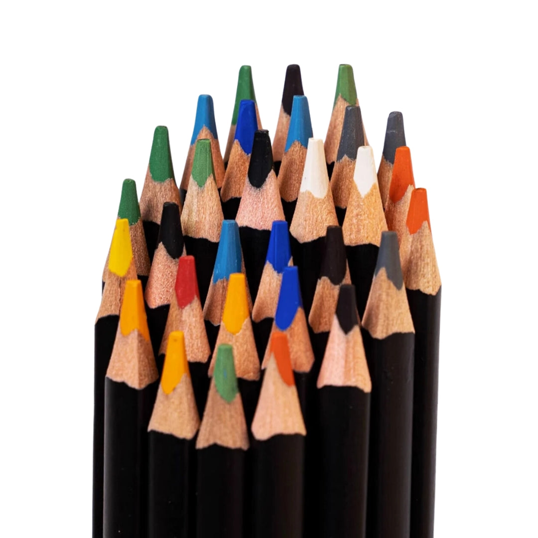 12 Lápis de cor à base de óleo para cerâmica.