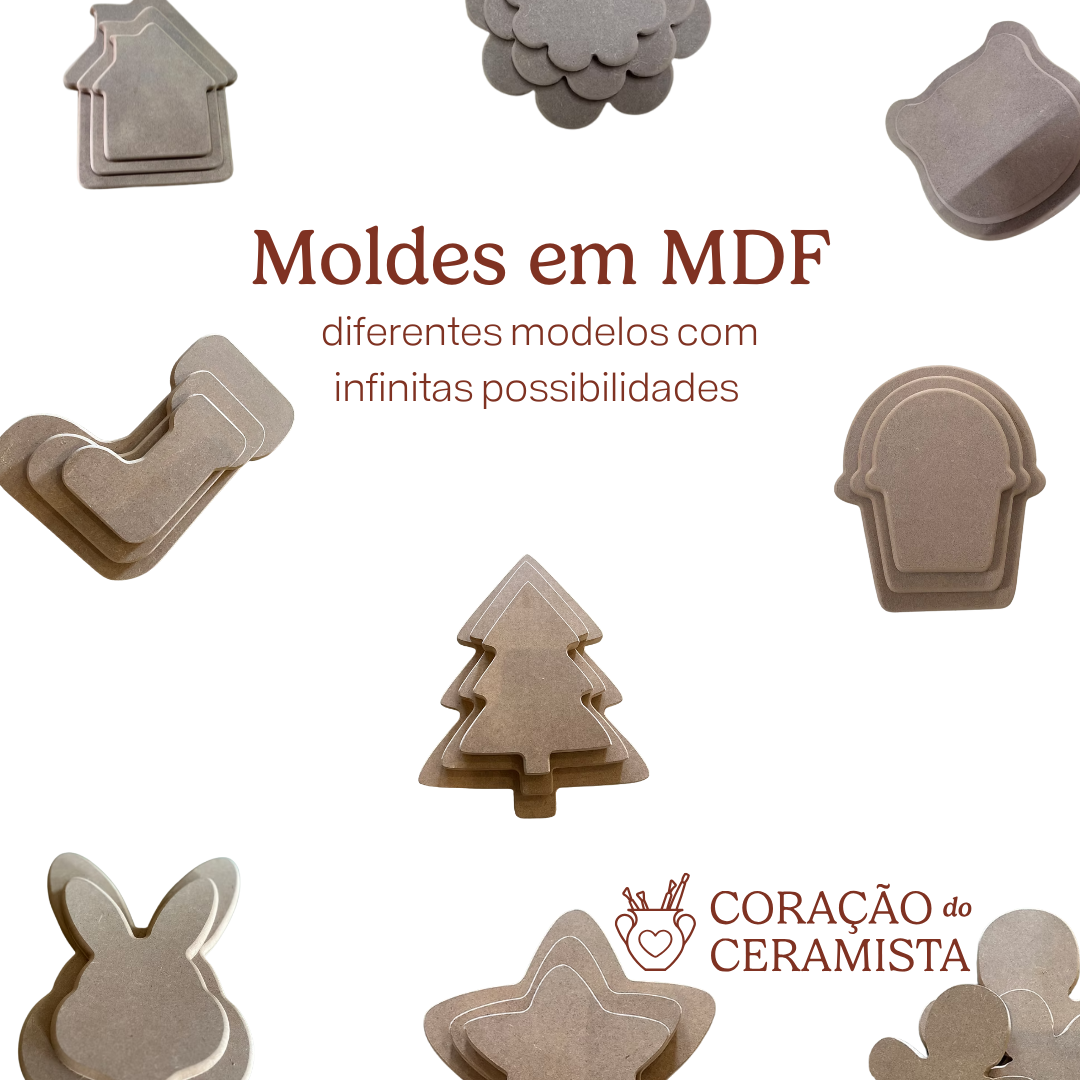 Moldes em MDF para placas de argila