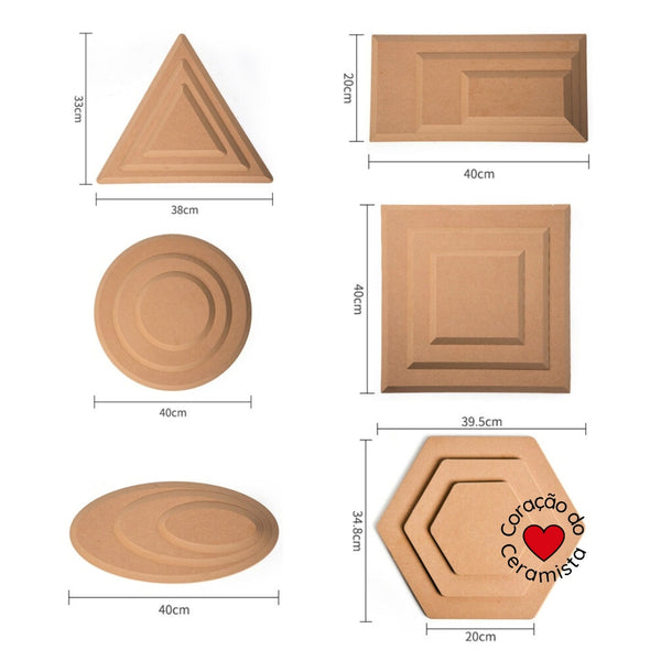 Molde de Placa de Cerâmica em MDF